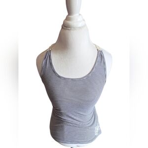 🐦 Striped Blue and White Women's Top Sz M